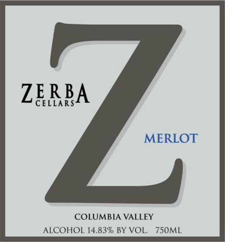 Zerba Cellars Merlot 2007 Front Label