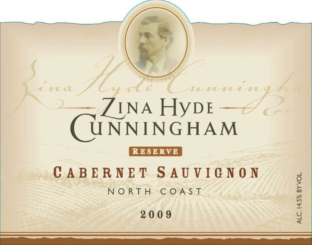 Zina Hyde Cunningham Reserve Cabernet Sauvignon 2009 Front Label