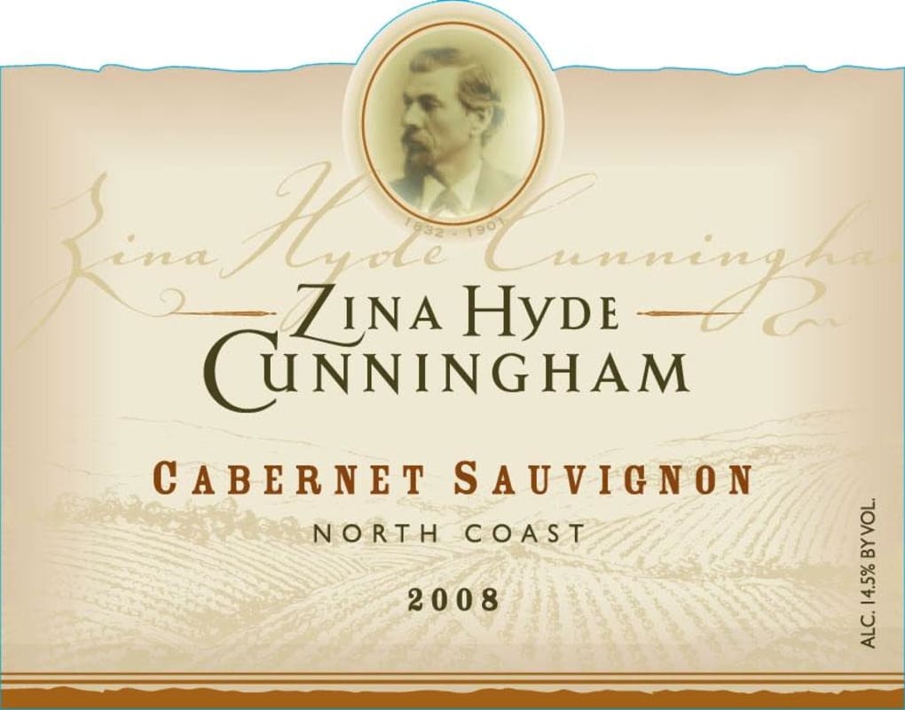 Zina Hyde Cunningham Cabernet Sauvignon 2008 Front Label
