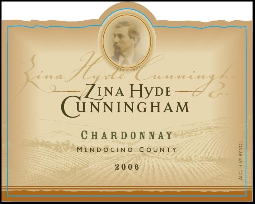 Zina Hyde Cunningham Chardonnay 2006 Front Label