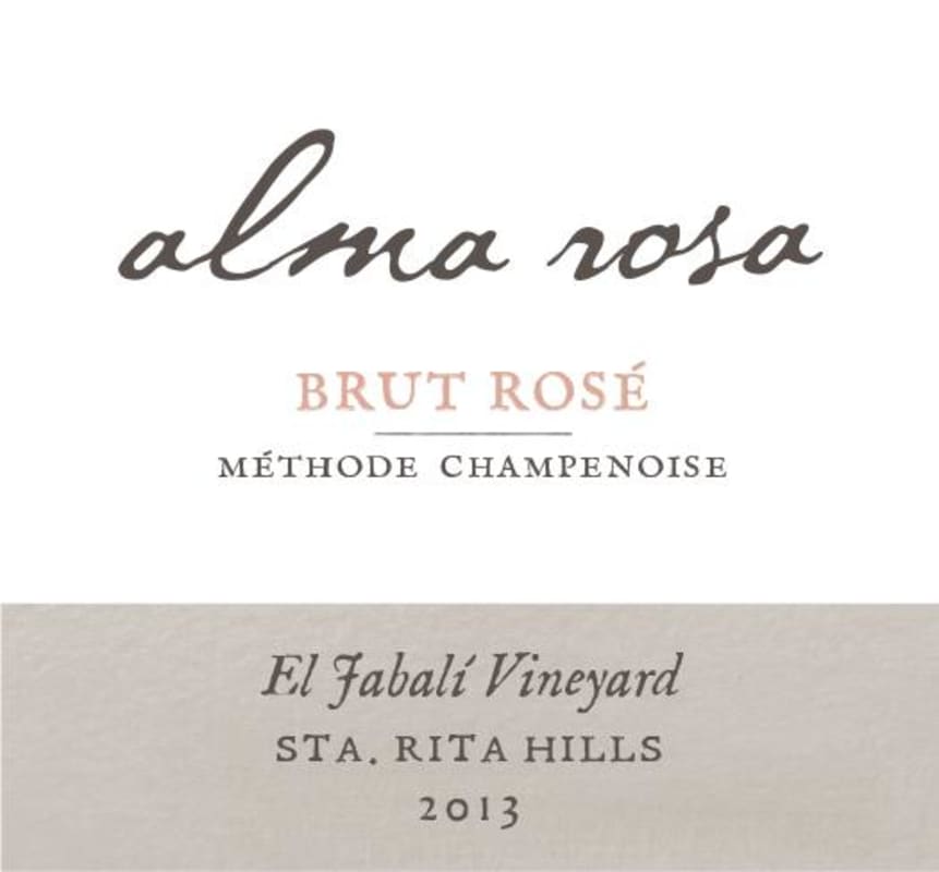 Alma Rosa Brut Rose Sparkling 2013 Front Label