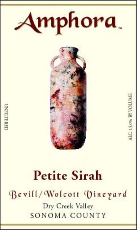 Amphora Wines Wolcott Petite Sirah 2009 Front Label