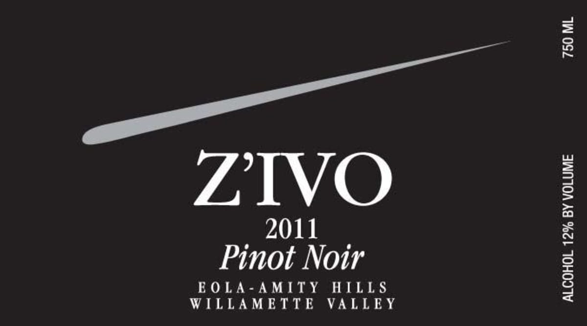 Zivo Wines Pinot Noir 2011 Front Label