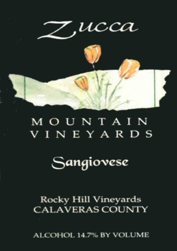 Zucca Mountain Vineyards Rocky Hill Sangiovese 2009 Front Label