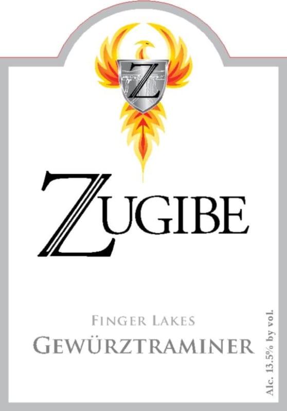 Zugibe Vineyards Dry Gewurztraminer 2013 Front Label