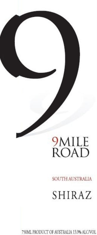 9 Mile Road Shiraz 2013 Front Label