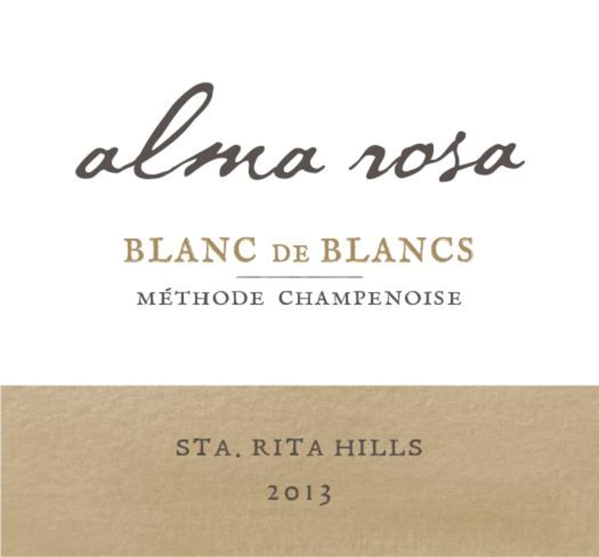 Alma Rosa Blanc De Blancs Sparkling 2013 Front Label