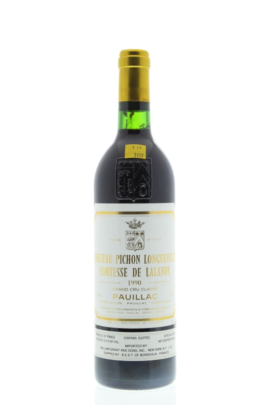 Chateau Pichon Longueville Comtesse de Lalande 1990 Front Bottle Shot