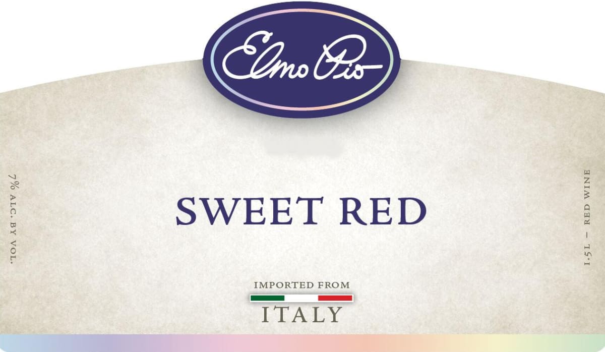 Elmo Pio Wines Sweet Red 2015 Front Label