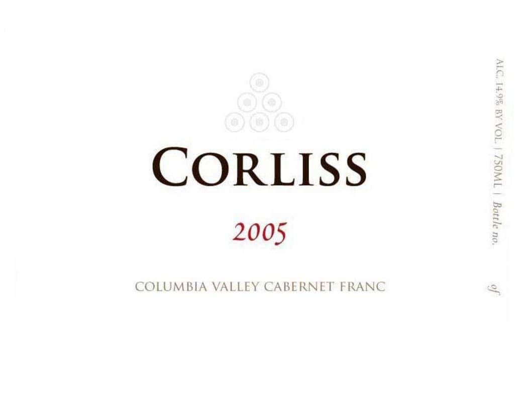 Corliss Cabernet Franc 2005 Front Label