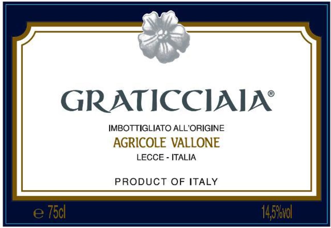 Agricole Vallone Graticciaia Rosso Passito 2010 Front Label