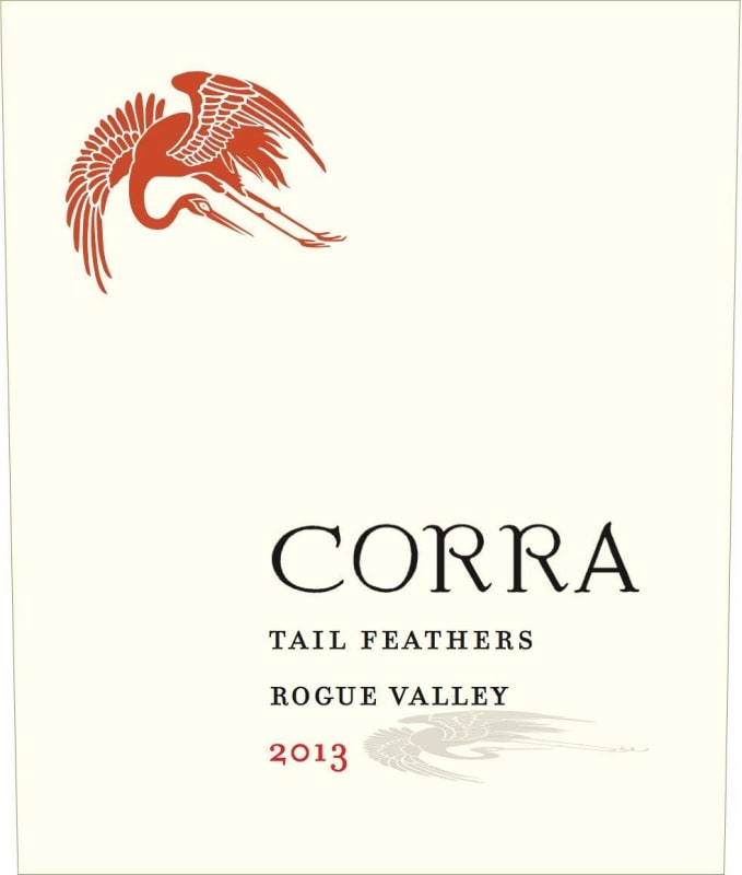 Corra Winery Tail Feathers White Blend 2013 Front Label