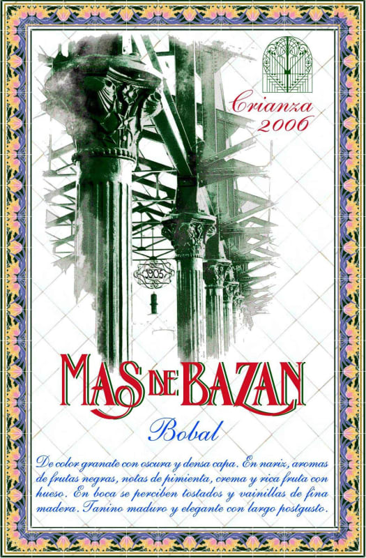 Granbazan Mas de Bazan Bobal Crianza 2006 Front Label