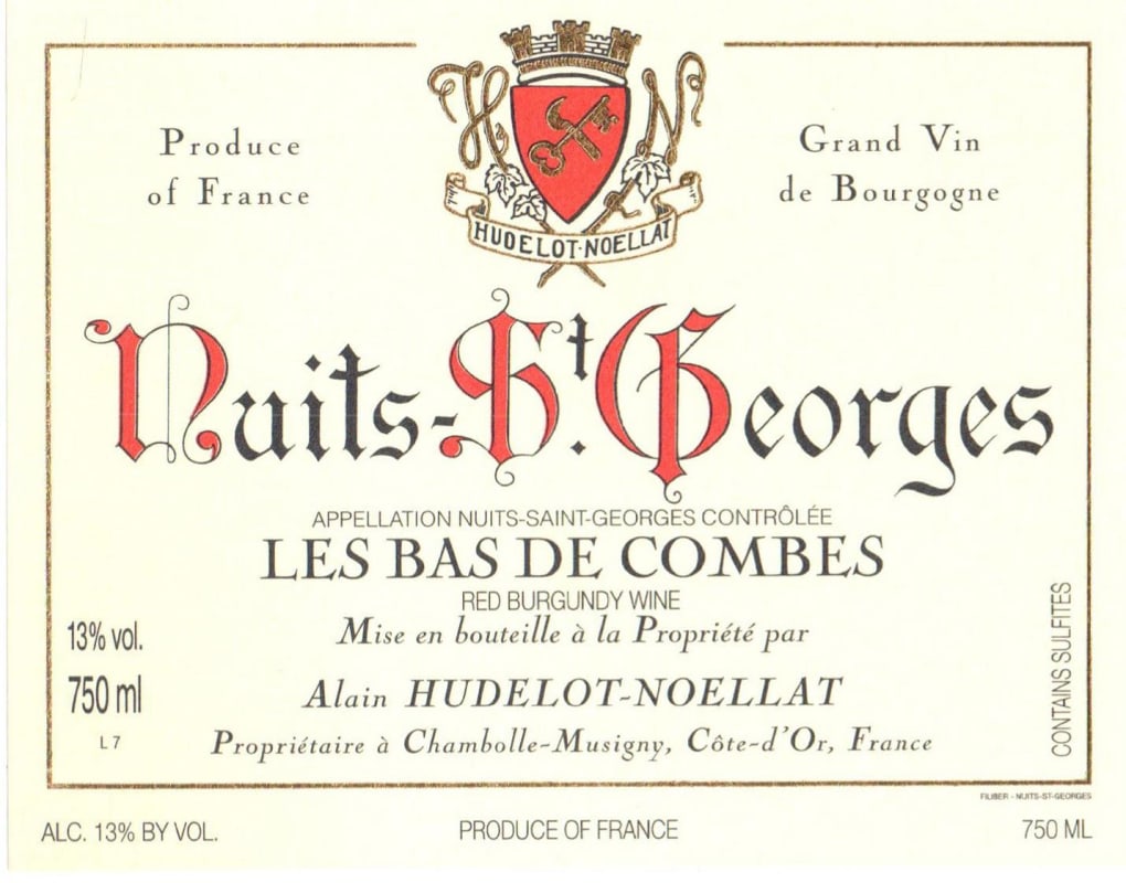 Hudelot-Noellat Nuits-St. Georges Les Bas Combes 2011 Front Label