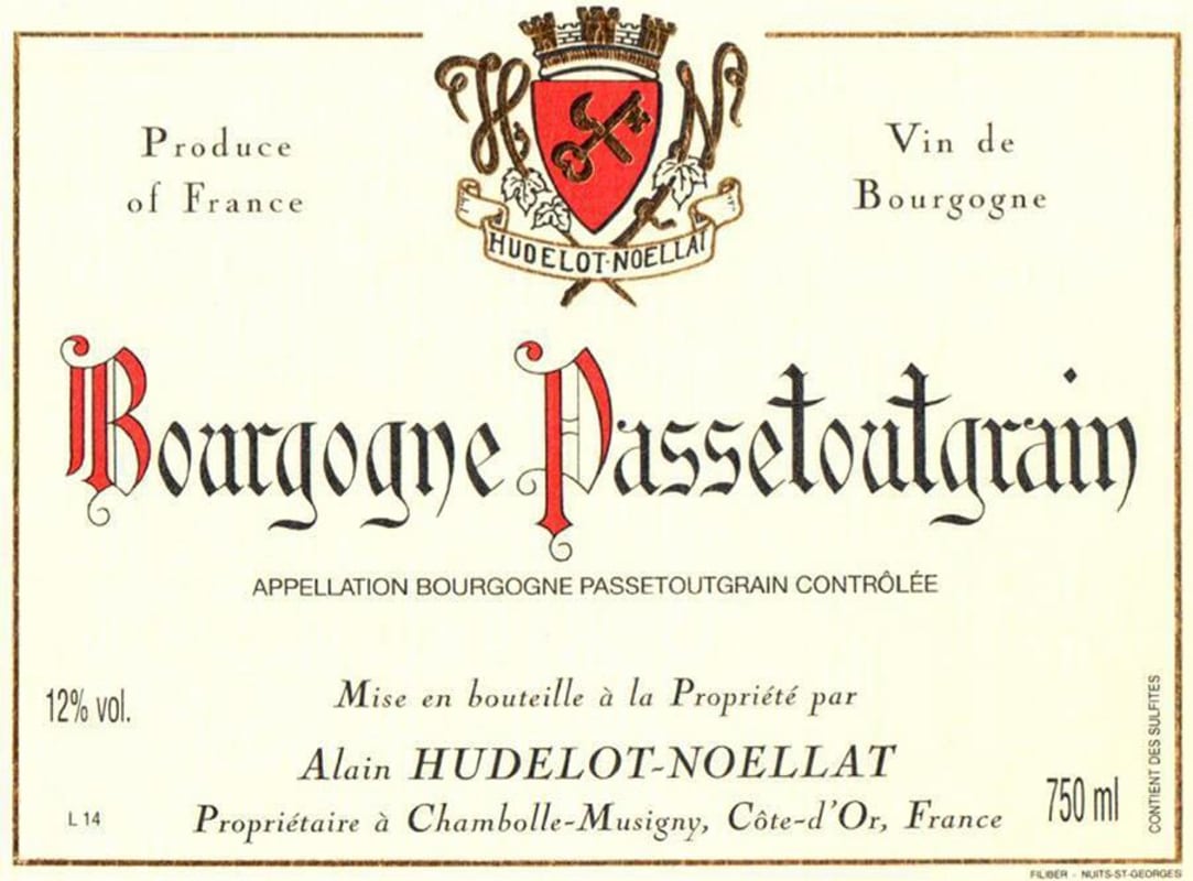 Hudelot-Noellat Bourgogne Passetoutgrain 2014 Front Label