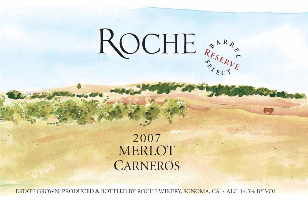 Roche Winery Reserve Merlot 2007 Front Label