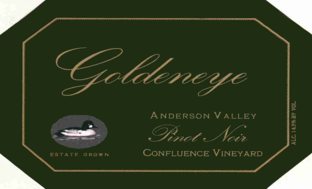 Goldeneye Confluence Vineyard Pinot Noir 2010 Front Label