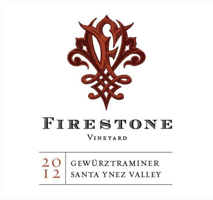 Firestone Gewurztraminer 2012 Front Label