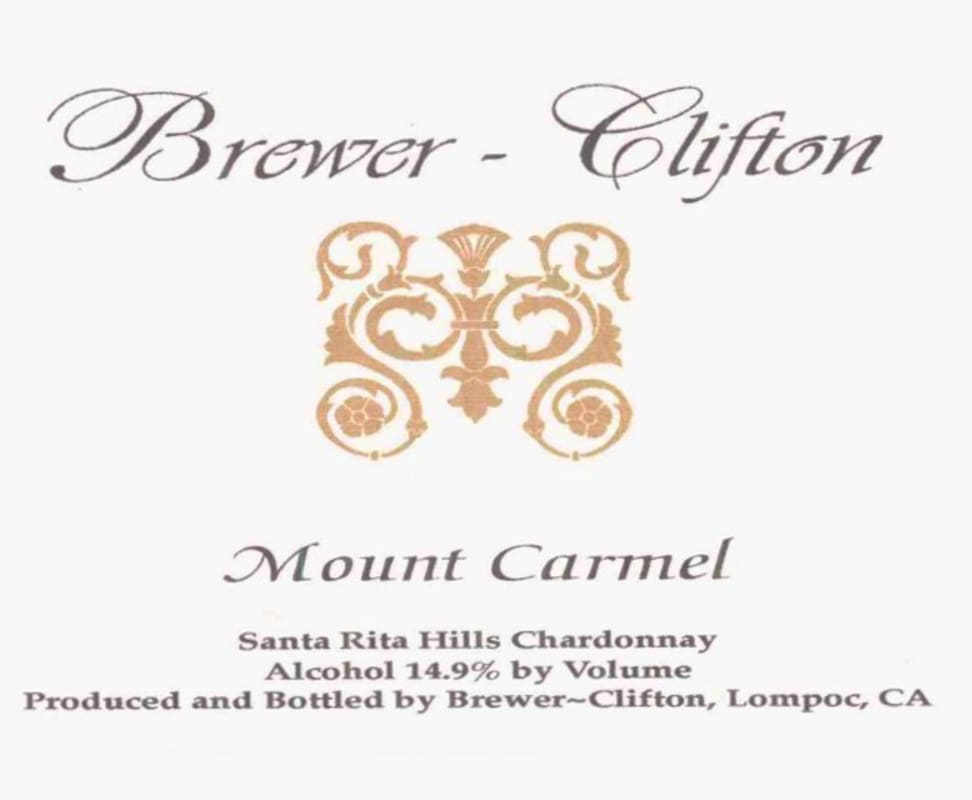 Brewer-Clifton Mount Carmel Chardonnay 2005 Front Label