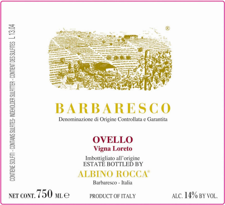 Albino Rocca Barbaresco Ovello 2011 Front Label