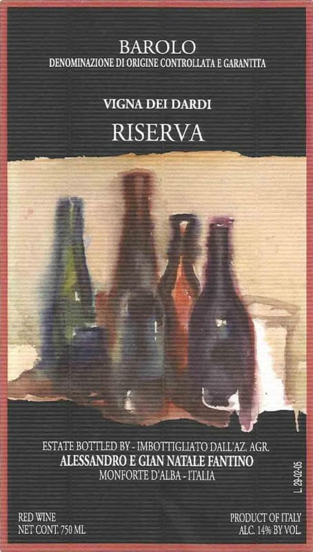 Alessandro & Gian Natale Fantino Barolo Vigna dei Dardi Riserva 2007 Front Label