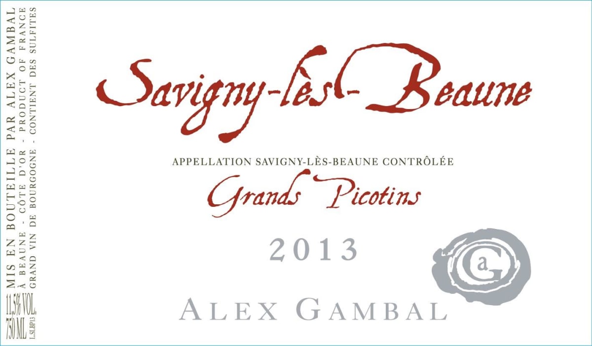 Alex Gambal Savigny-les-Beaune Grands Picotins 2013 Front Label