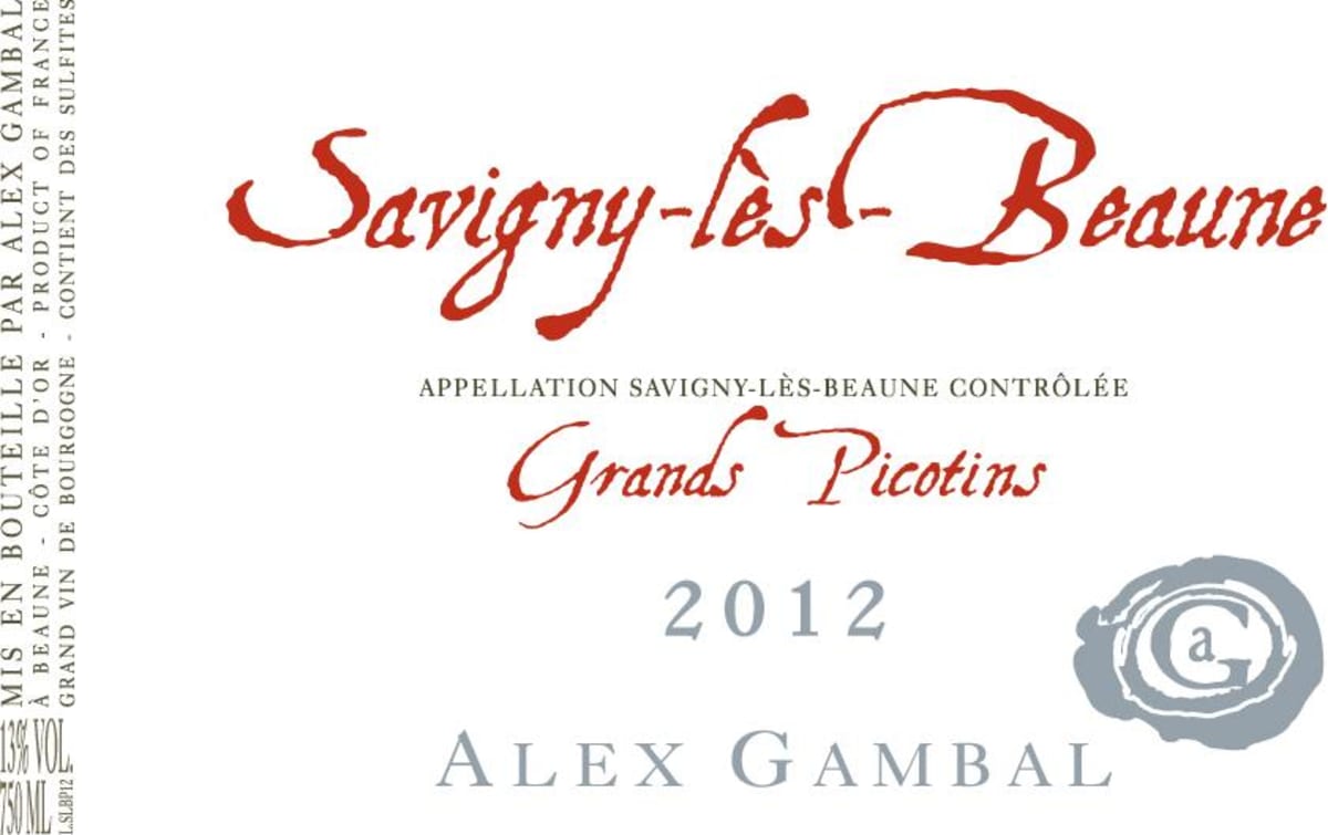 Alex Gambal Savigny-les-Beaune Grands Picotins 2012 Front Label