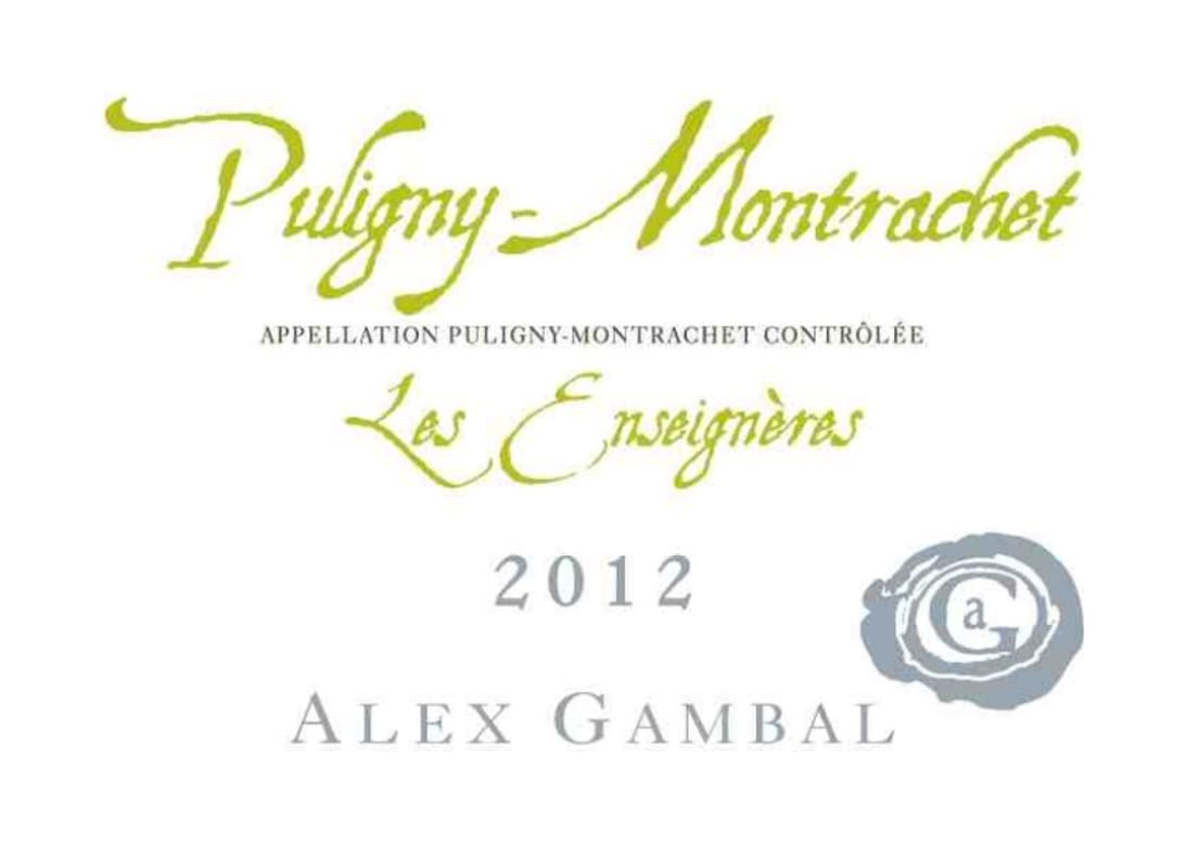 Alex Gambal Puligny-Montrachet Les Enseigneres 2012 Front Label