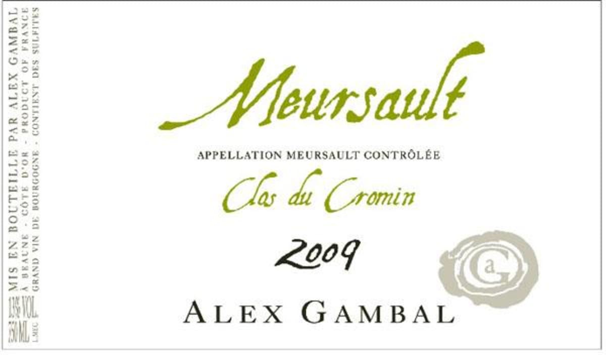 Alex Gambal Meursault Clos du Cromin 2009 Front Label