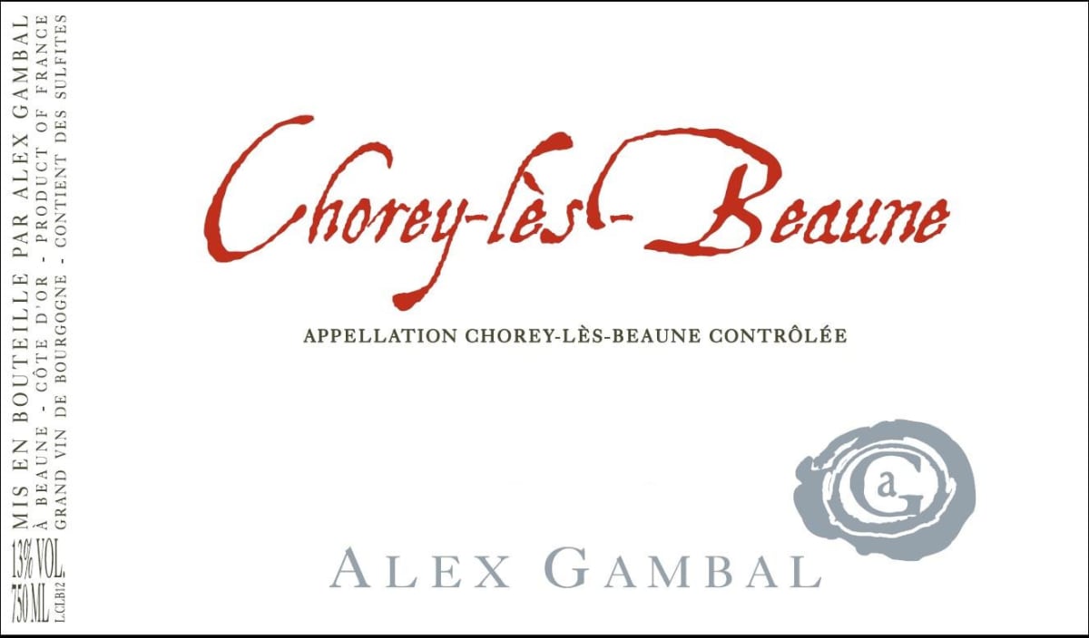 Alex Gambal Chorey les Beaune 2013 Front Label