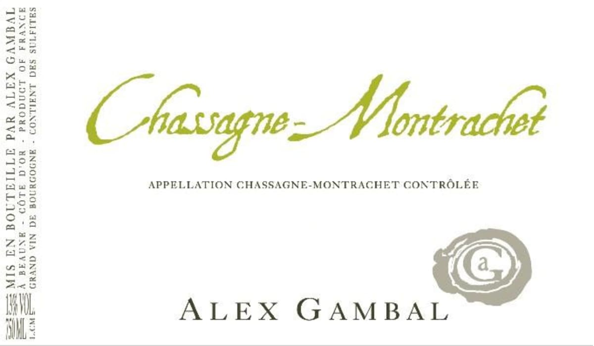 Alex Gambal Chassagne Montrachet 2012 Front Label