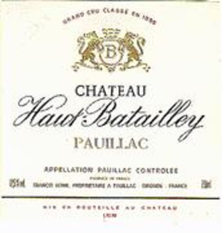 Chateau Haut-Batailley 1990 Front Label