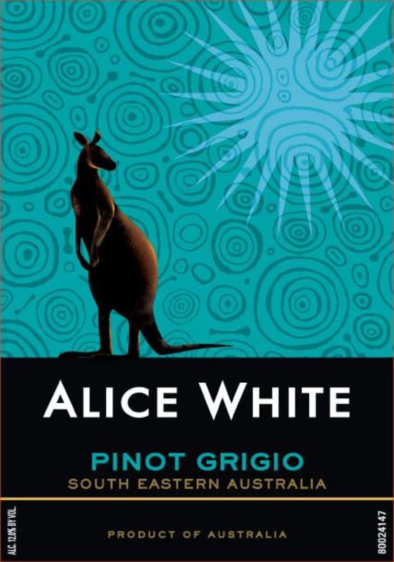 Alice White Pinot Grigio 2012 Front Label