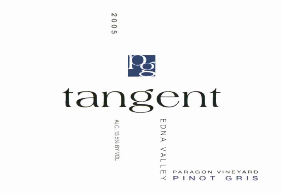 Tangent Paragon Vineyard Pinot Gris 2005 Front Label