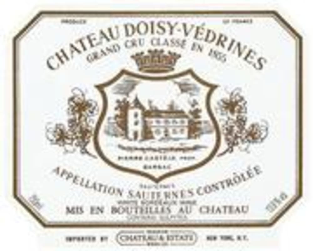 Chateau Doisy Vedrines Barsac (half-bottle) 1996 Front Label
