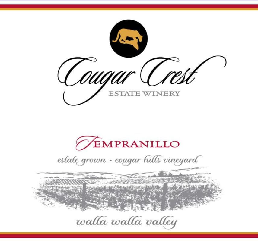 Cougar Crest Tempranillo 2010 Front Label