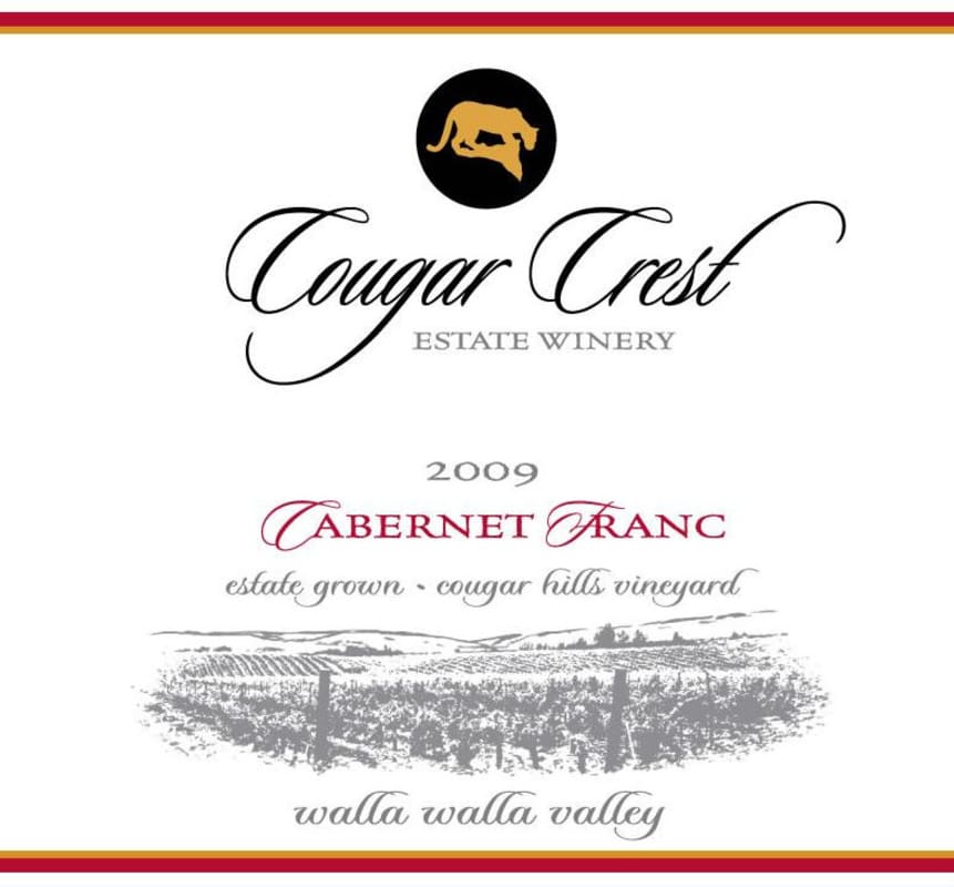 Cougar Crest Cabernet Franc 2009 Front Label