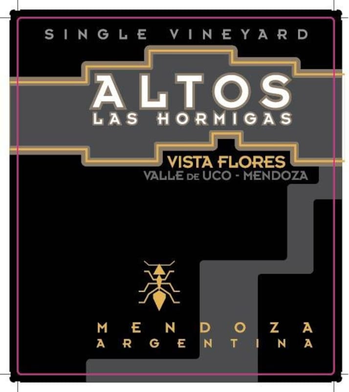 Altos Las Hormigas Vista Flores Malbec 2013 Front Label