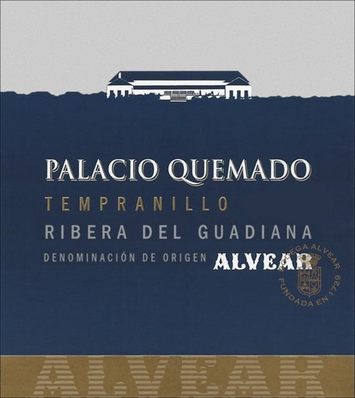 Alvear Bodega Palacio Quemado Tempranillo 2014 Front Label