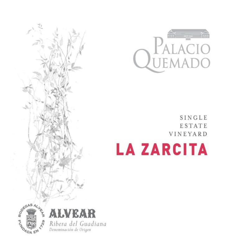 Alvear Bodega Palacio Quemado La Zarcita 2014 Front Label