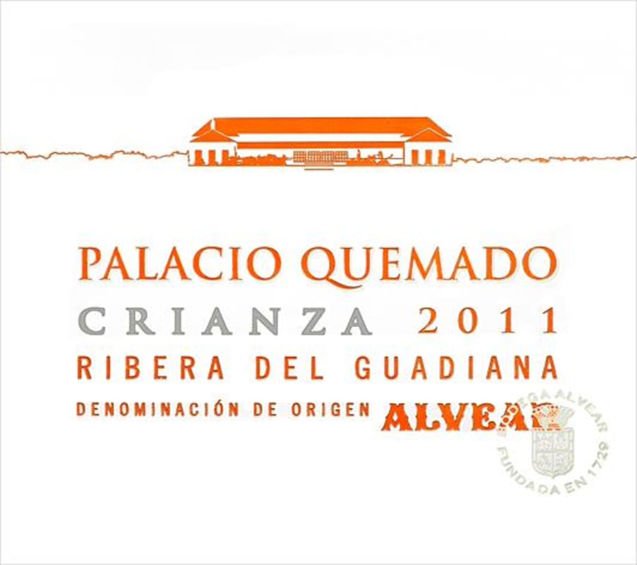 Alvear Bodega Palacio Quemado Crianza 2011 Front Label