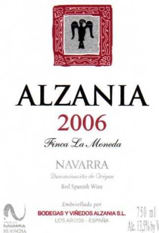 Alzania Finca la Moneda 2006 Front Label