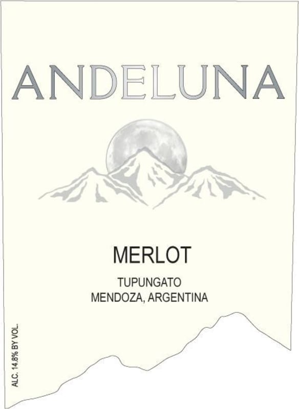 Andeluna Merlot 2014 Front Label