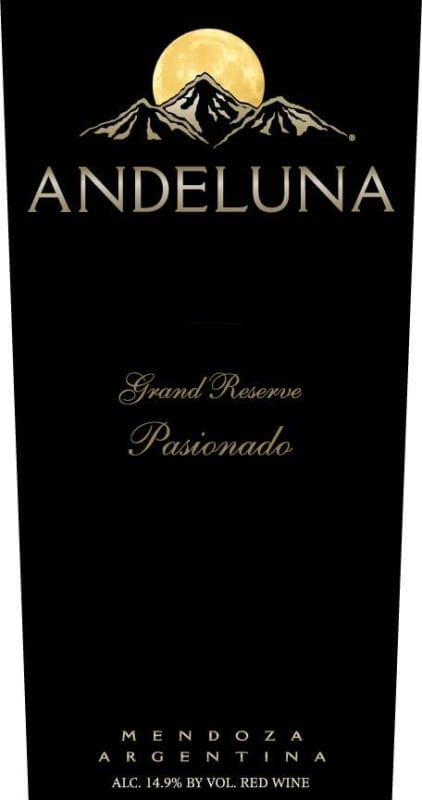 Andeluna Grand Reserve Pasionado 2011 Front Label