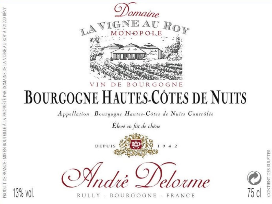 Andre Delorme La Vigne au Roy Chardonnay 2009 Front Label