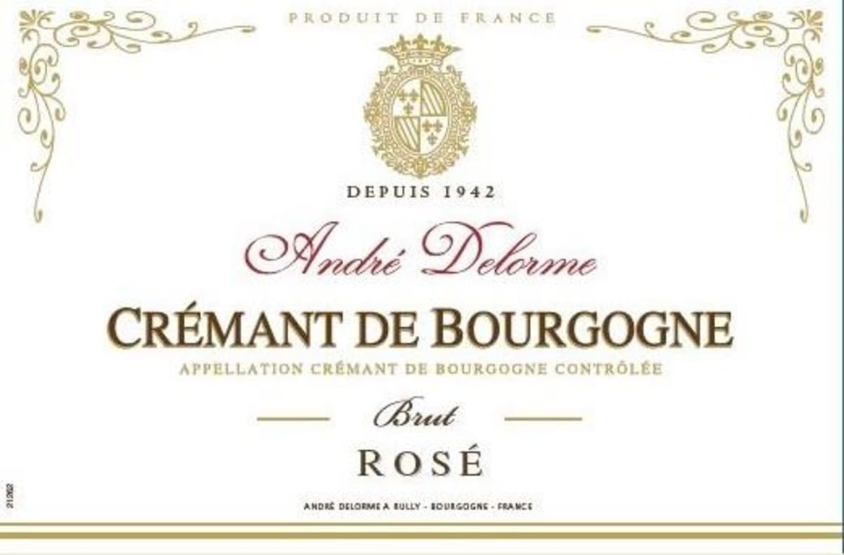 Andre Delorme Cremant de Bourgogne Brut Rose 2009 Front Label