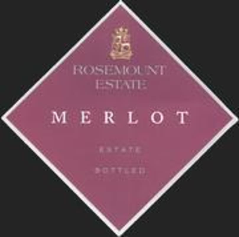 Rosemount Diamond Merlot 1998 Front Label