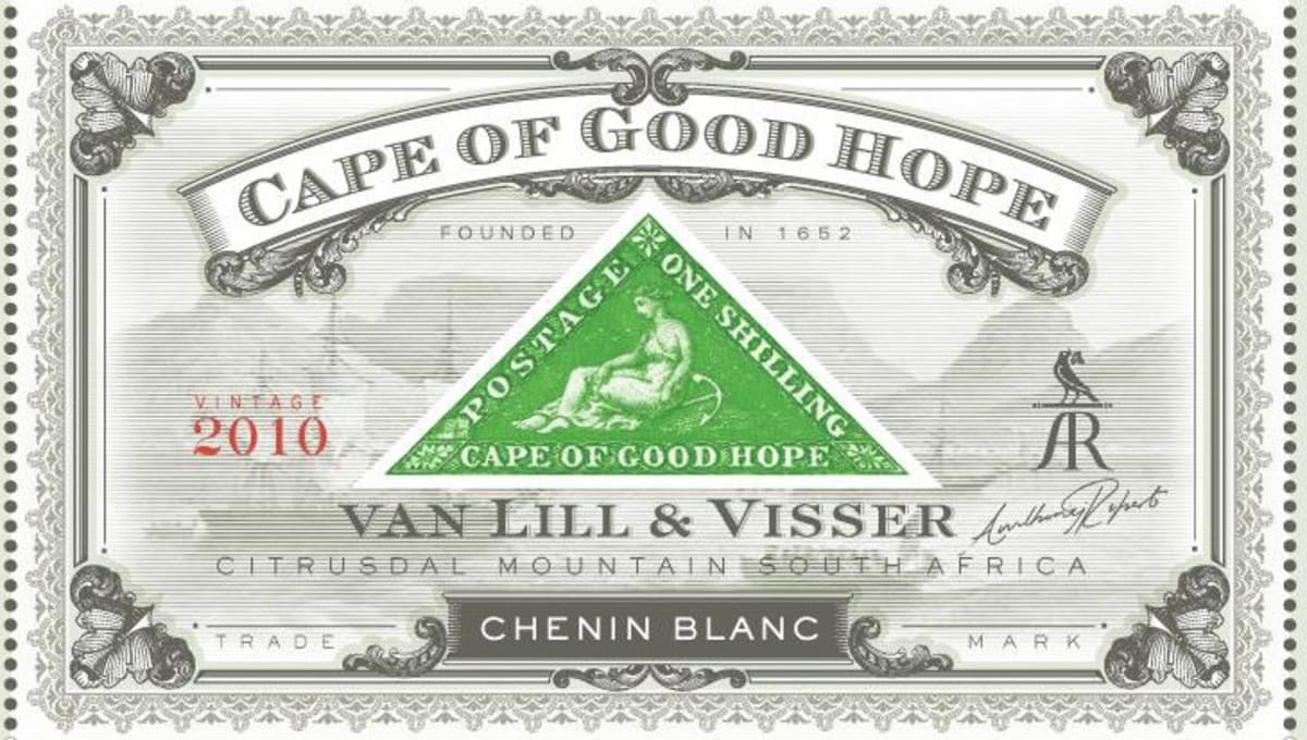 Anthonij Rupert Cape of Good Hope Van Lill & Visser Chenin Blanc 2010 Front Label