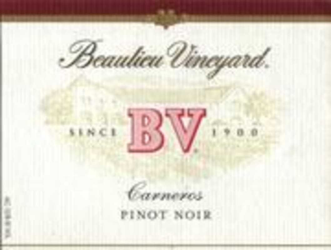 Beaulieu Vineyard Carneros Pinot Noir 1998 Front Label