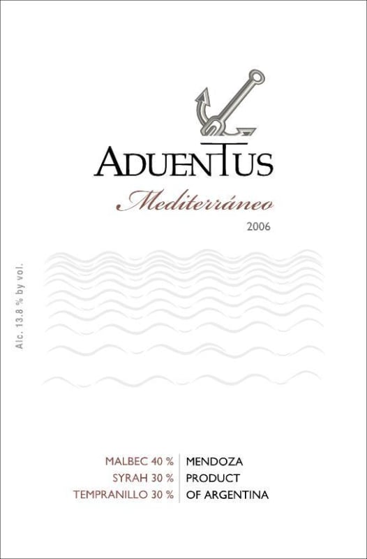 Antigal Aduentus Mediterraneo Malbec - Tempranillo - Syrah 2006 Front Label